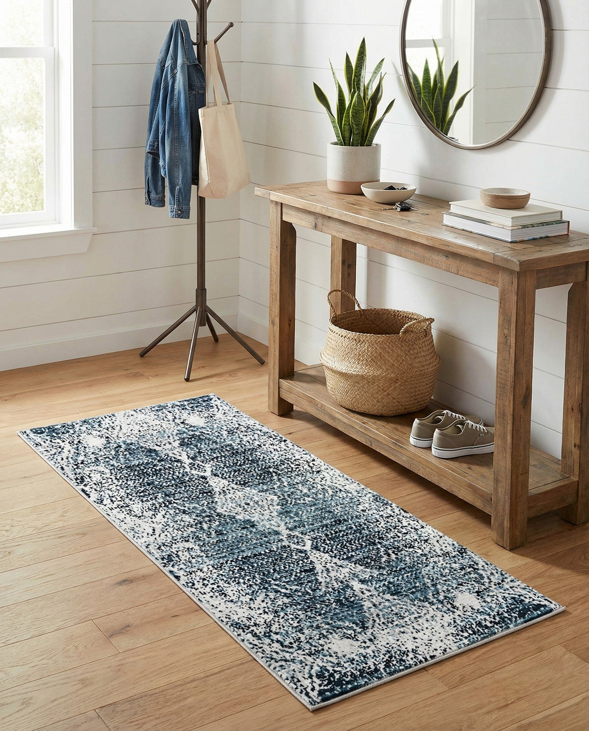 Aegean Elegance Washables Collection Area Rug -  Naxos Runner Navy Blue  lifestyle 92