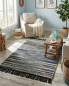 Savannah Jute Collection Area Rug - Nantucket Rectangle Green and Ivory  lifestyle 42