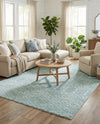 Marrakesh Lattice Collection Area Rug - Casablanca (Aqua) Rectangle Aqua  lifestyle 19