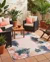 Seaside Blooms Collection Area Rug - Haven Rectangle Pink  lifestyle 45
