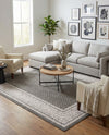 Soho Elegance Collection Area Rug -  Mercer (Gray) Rectangle Gray  lifestyle 12