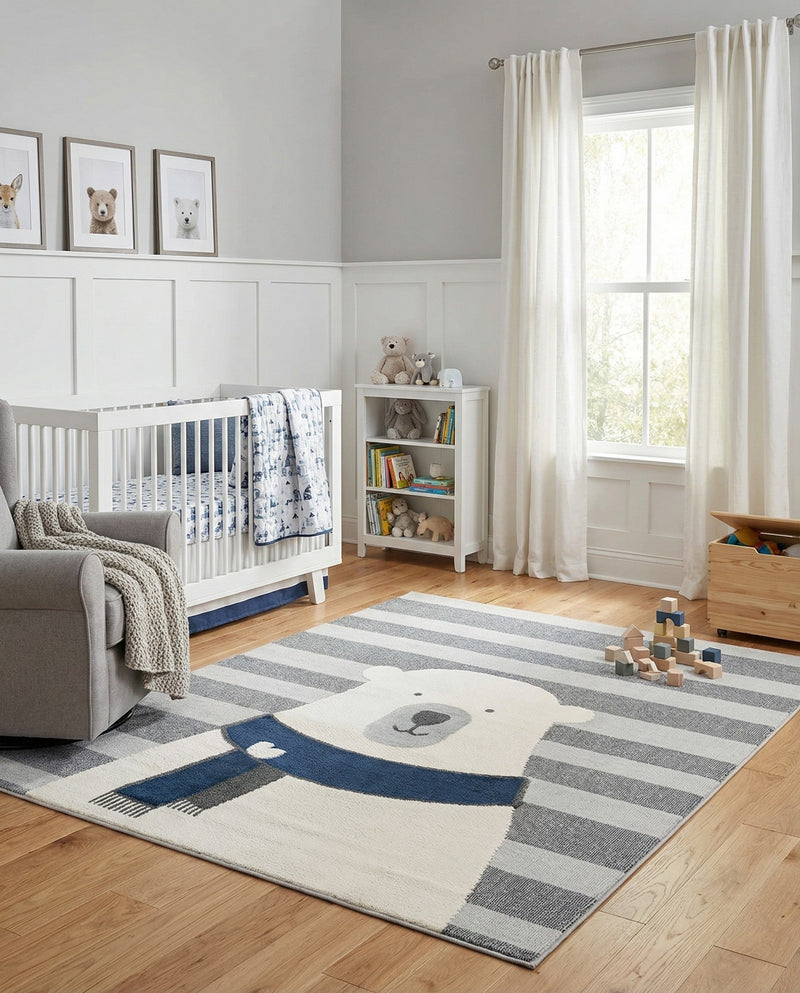 Wonder Tykes Collection Area Rug -  Dreamland Rectangle Gray  lifestyle 6