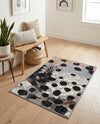 Urban Terrace Collection Area Rug -  Piazza Rectangle White and Black  lifestyle 9