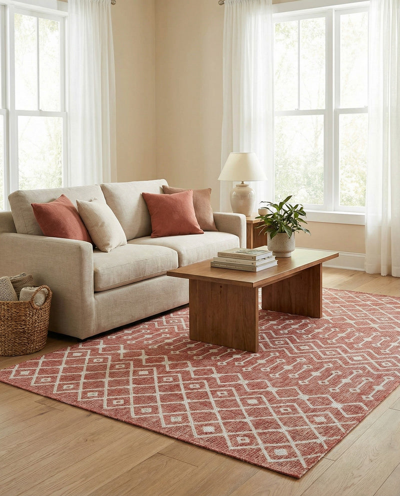 Savannah Pergola Collection Area Rug -  Pergola (Rust Red) Rectangle Rust Red  lifestyle 5