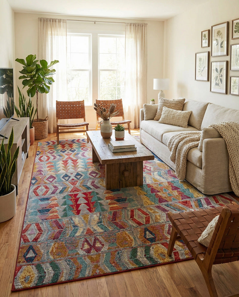 Urban Terrace Collection Area Rug -  Arcade Rectangle Multi  lifestyle 42