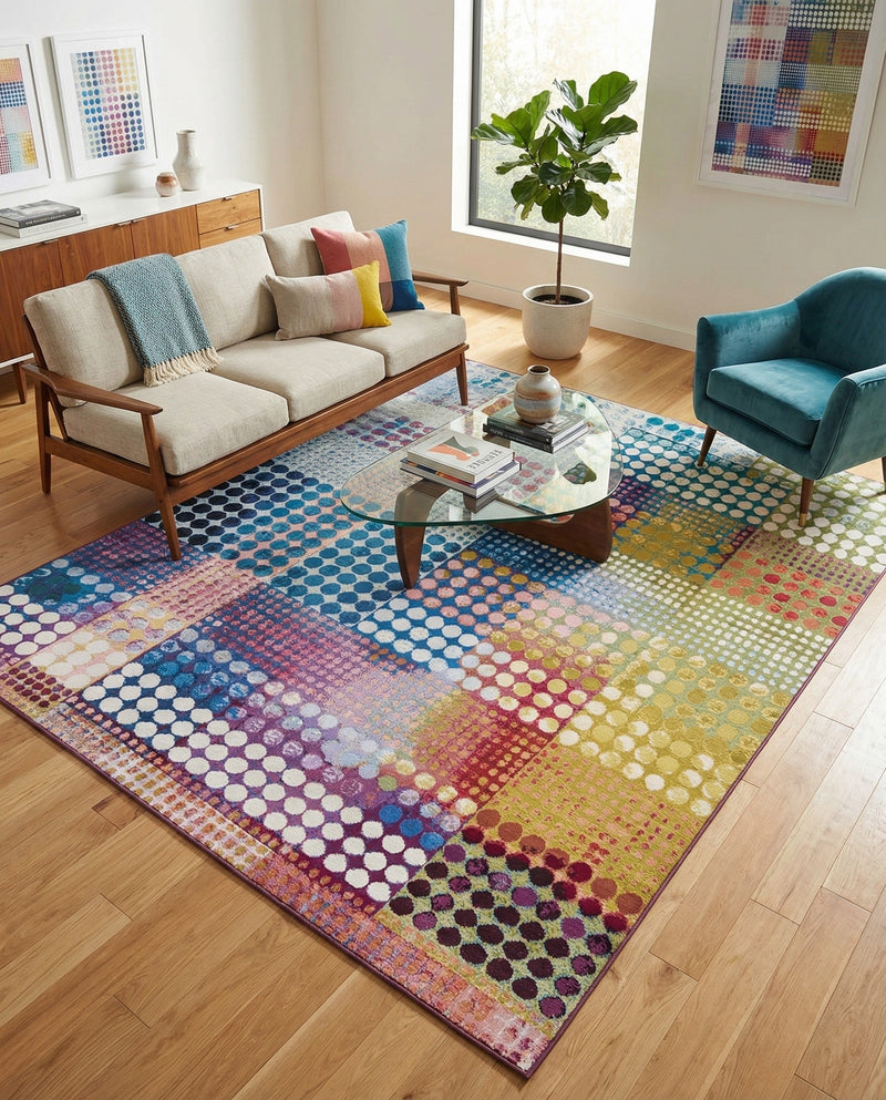 Urban Terrace Collection Area Rug -  Atrium Rectangle Multi  lifestyle 22