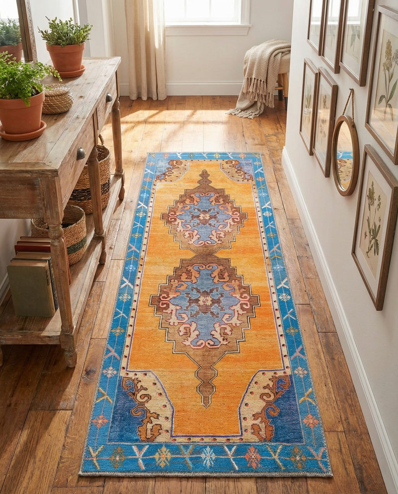 Heritage Elegance Collection Area Rug -  Winterthur (Orange) Runner Orange  lifestyle 59