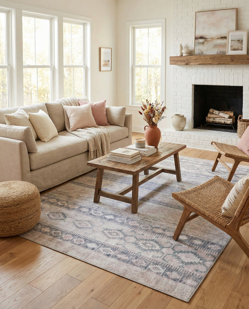 Heritage Elegance Collection Area Rug -  Edinburgh Rectangle Gray  lifestyle 19