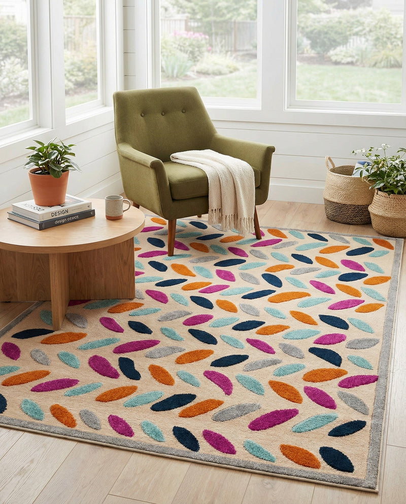 Bahama Breeze Outdoor Collection Area Rug - Nassau Rectangle Beige  lifestyle 10