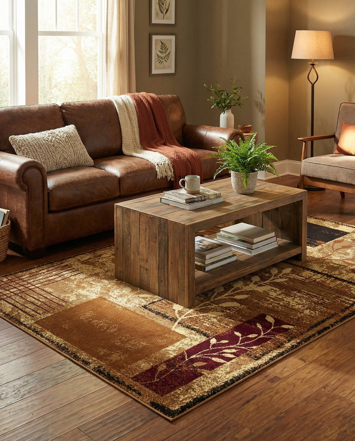 Bistro Lounge Collection Area Rug -  Affogato Rectangle Beige  lifestyle 57