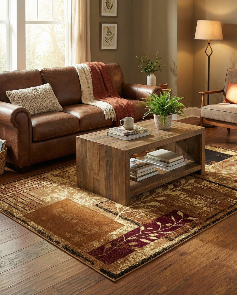 Bistro Lounge Collection Area Rug -  Affogato Rectangle Beige  lifestyle 57
