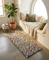Woolen Sphere Collection Area Rug - Orbsburg (Pink and Purple) Runner Pink and Purple  lifestyle 60