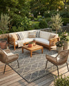 Savannah Pergola Collection Area Rug -  Glade Rectangle Black  lifestyle 10