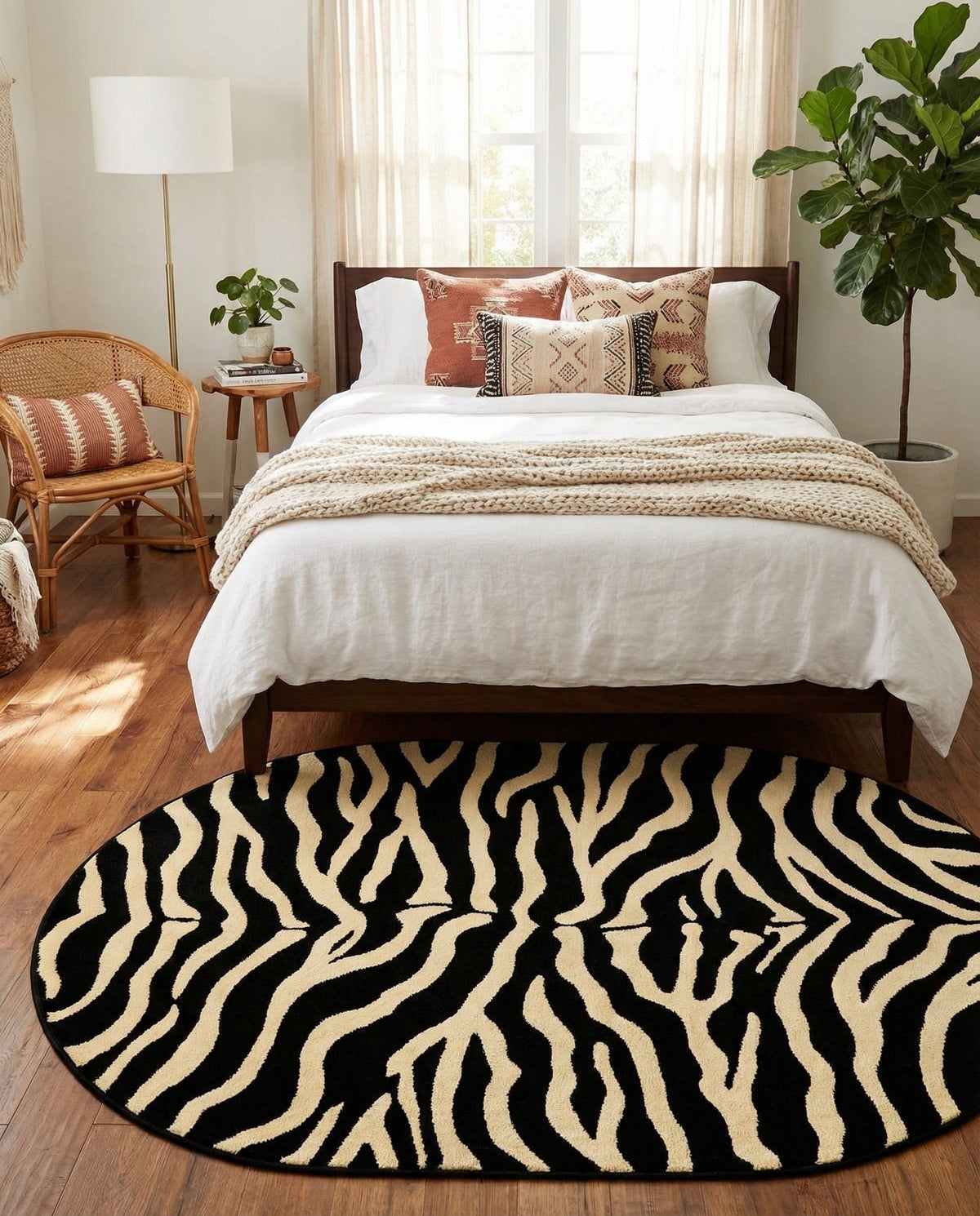 Savannah Sojourn Collection Area Rug -  Kilimanjaro Oval Black  lifestyle 82