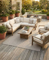 Seaside Serenity Collection Area Rug - Veranda (Beige) Rectangle Beige  lifestyle 30