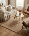 Solid Shag Seaside Collection Area Rug - Azure Cove (Light Brown) Rectangle Light Brown  lifestyle 5