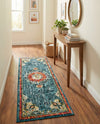 Brighton Terrace Collection Area Rug - Hove (Blue) Runner Blue  lifestyle 55
