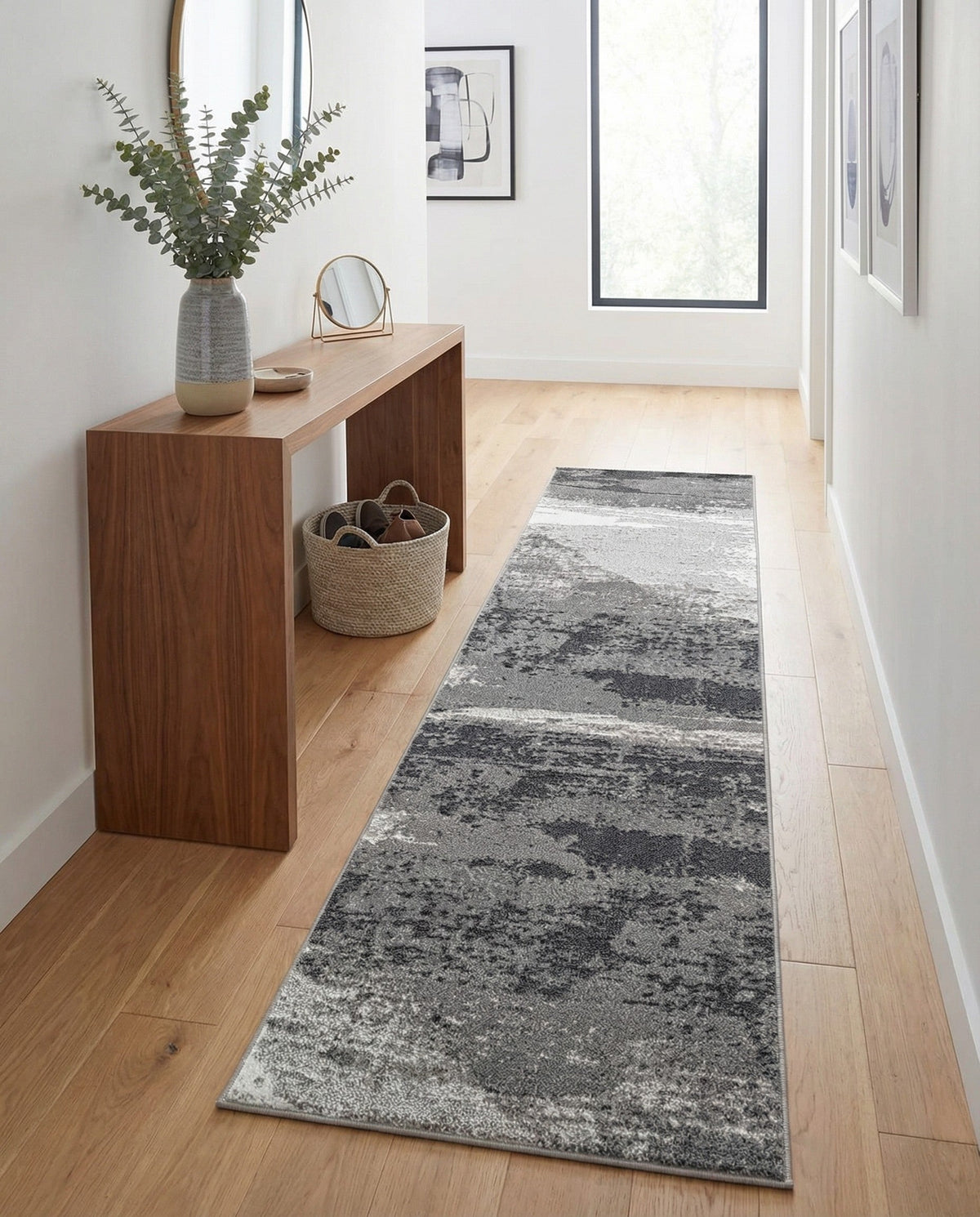 Copenhagen Edge Collection Area Rug - Nyhavn Runner Black  lifestyle 174