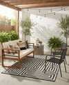 Urban Terrace Collection Area Rug -  Flatiron Rectangle Black and White  lifestyle 39