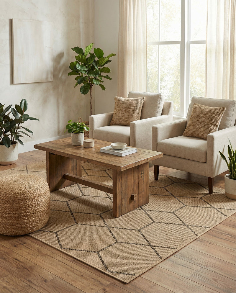 Sahara Sands Collection Area Rug -  Faiyum Rectangle Natural  lifestyle 21