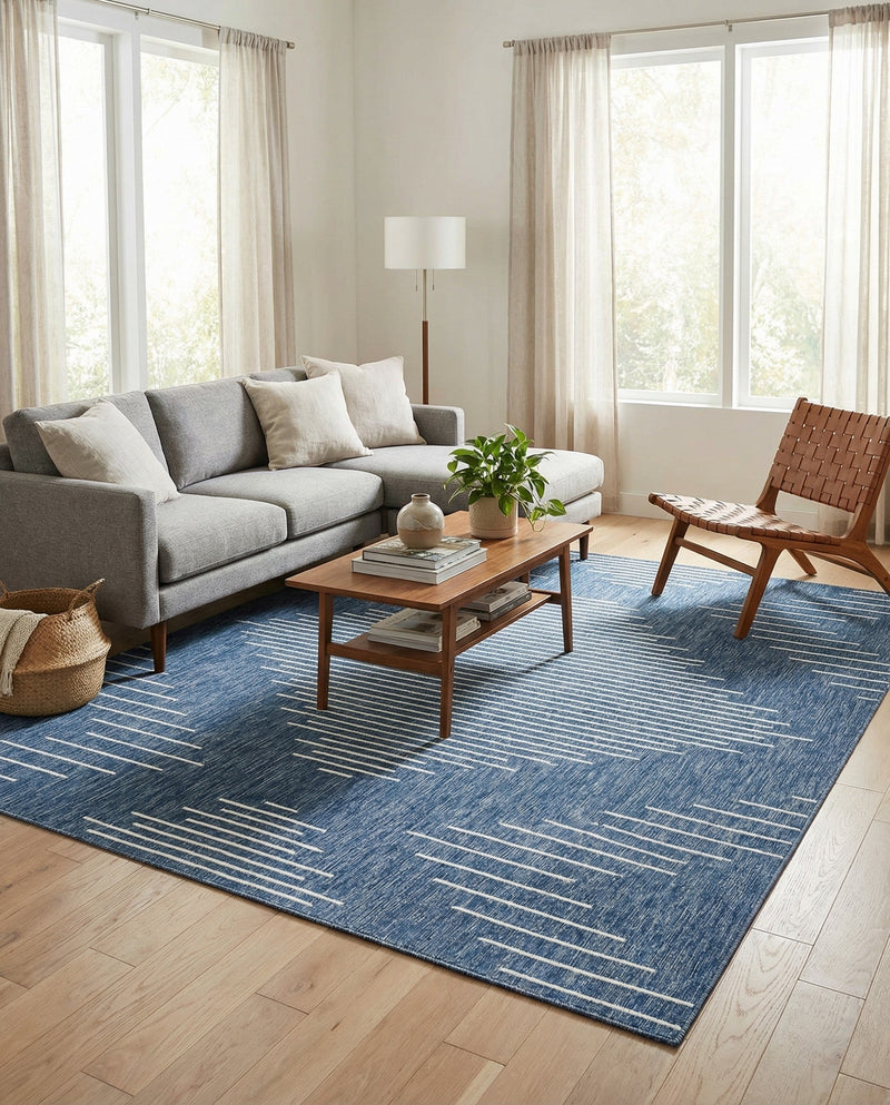 Urban Terrace Collection Area Rug -  Chelsea (Blue) Rectangle Blue  lifestyle 18