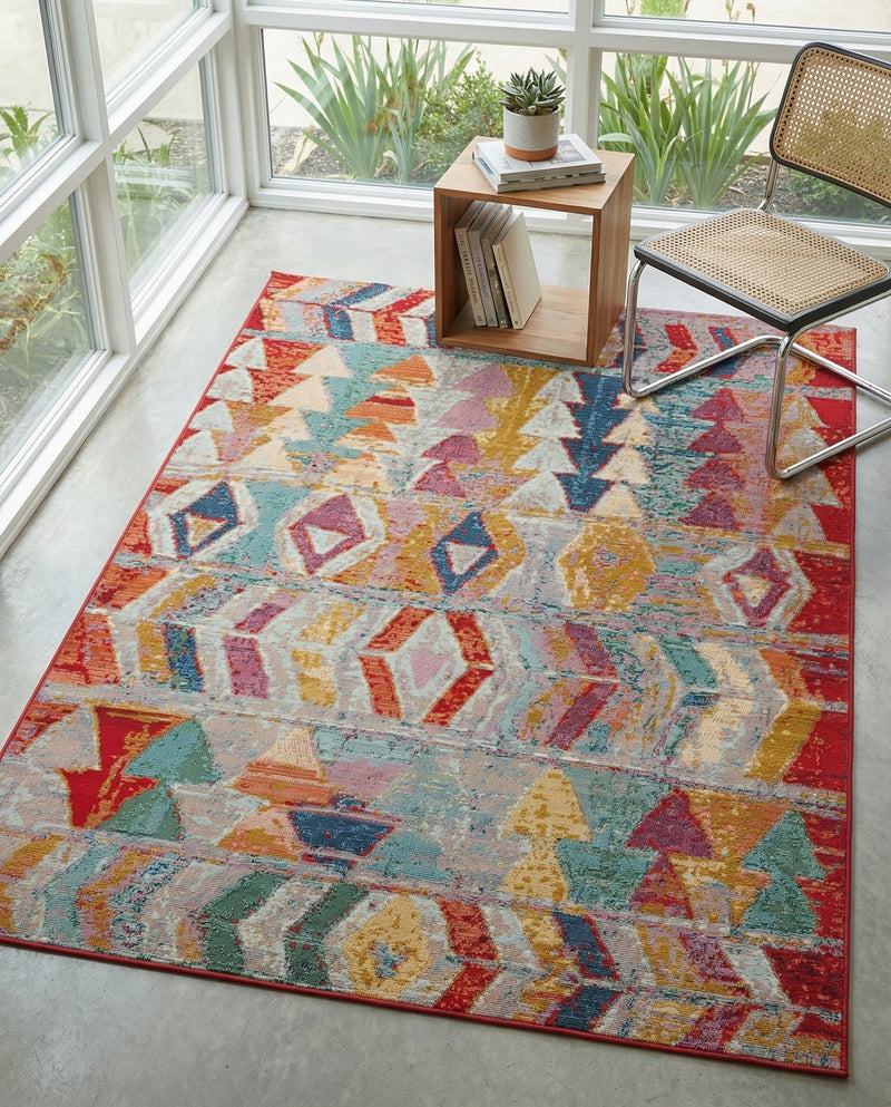 Urban Terrace Collection Area Rug -  Arcade Rectangle Multi  lifestyle 31