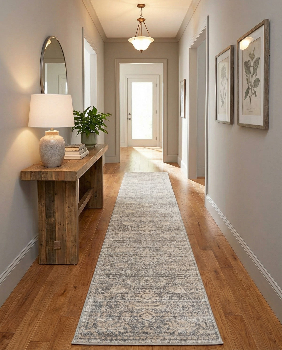 Seville Stripes Collection Area Rug -  Cordoba (Gray) Runner Gray  lifestyle 85