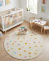 Wonder Tykes Collection Area Rug -  Fable Round Ivory  lifestyle 35
