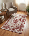 Riviera Elegance Collection Area Rug -  Menton (Burgundy) Rectangle Burgundy  lifestyle 22