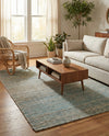 Savannah Threads Collection Area Rug -  Gobi Rectangle Ivory and Blue  lifestyle 32