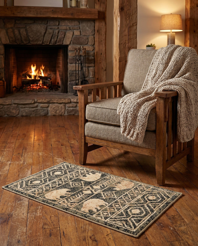 Frontier Trails Collection Area Rug -  Sedona Rectangle Green  lifestyle 36
