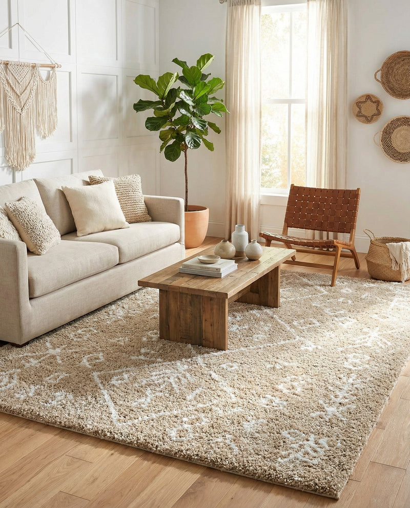 Casablanca Comfort Collection Area Rug - Sahara Rectangle Taupe  lifestyle 17