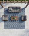 Savannah Pergola Collection Area Rug -  Pavilion (Blue) Square Blue  lifestyle 35
