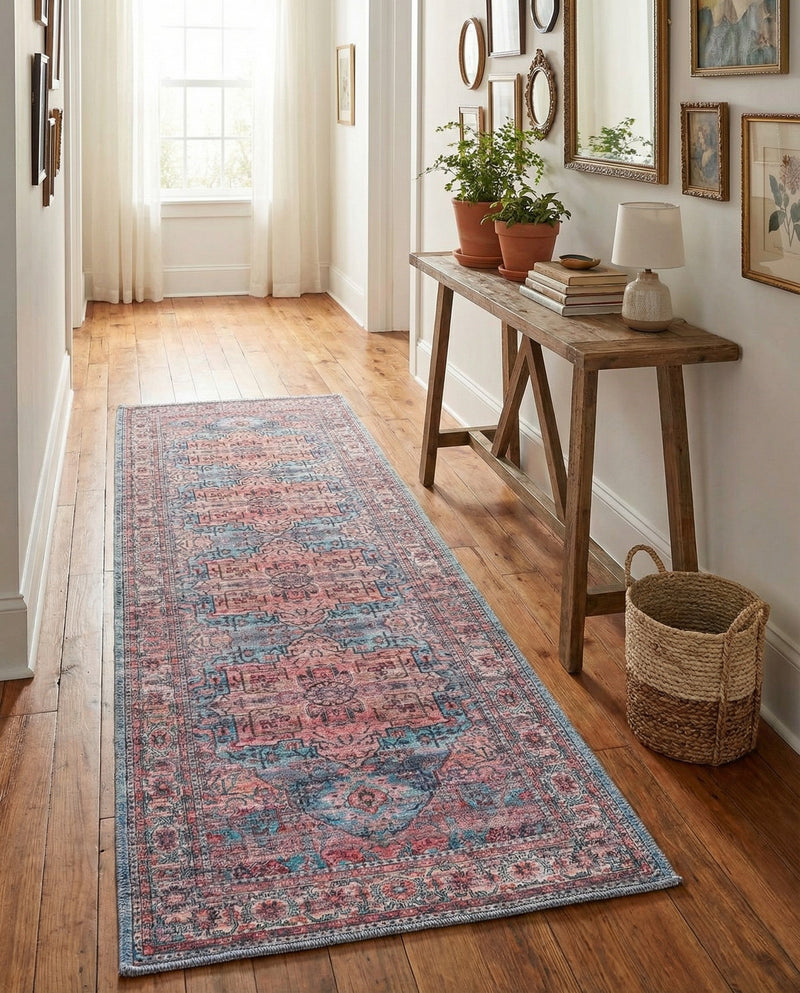 Zahara Oasis Collection Area Rug -  Fez Runner Blue  lifestyle 65