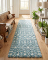 Berber Lattice Shag Collection Area Rug - Atlas (Light Blue) Runner Light Blue  lifestyle 65