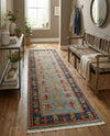 Zagros Oasis Collection Area Rug -  Dalahu Runner Light Blue  lifestyle 45