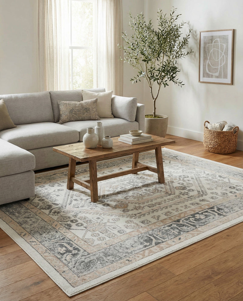 Adriana Terrace Collection Area Rug - Capri (Ivory) Rectangle Ivory  lifestyle 16
