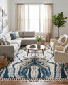 Cozy Cove Shag Collection Area Rug -  Seabreeze Rectangle Blue  lifestyle 21
