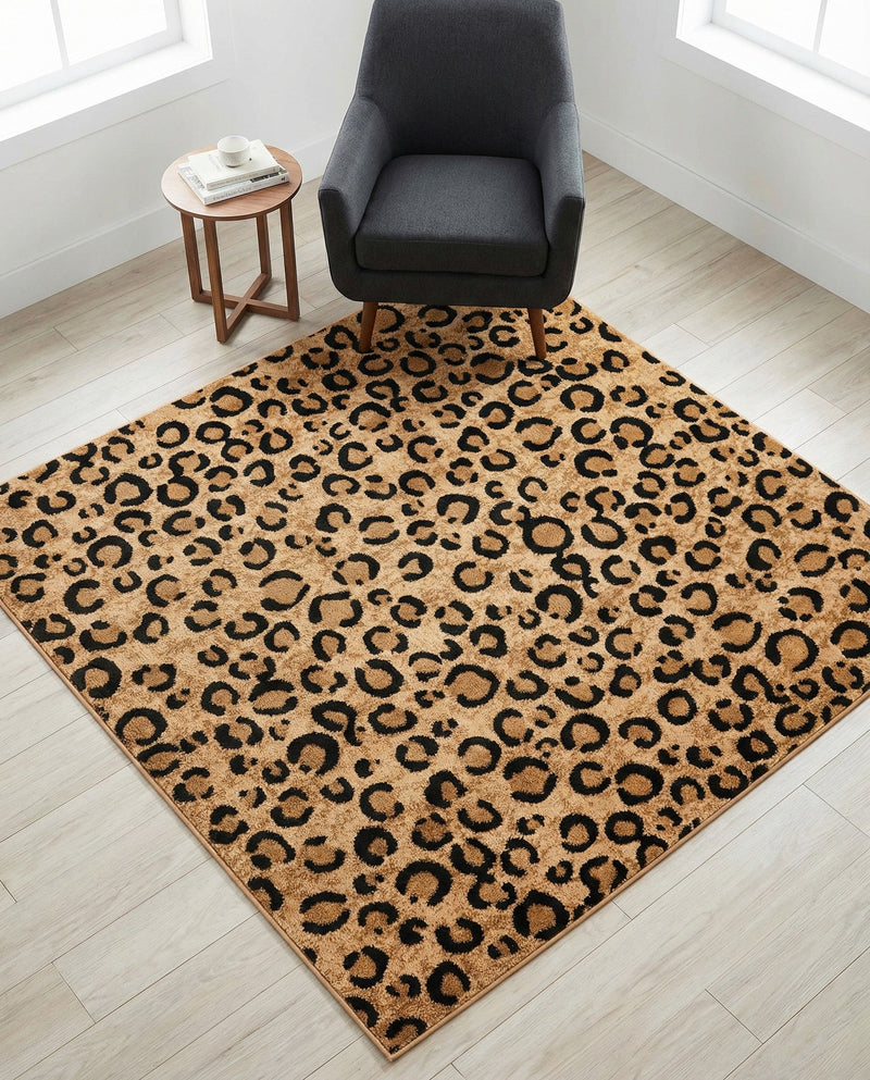 Savannah Sojourn Collection Area Rug -  Mara Square Light Brown  lifestyle 67