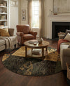 Bistro Lounge Collection Area Rug -  Lungo Round Beige  lifestyle 78