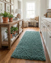 Eternal Plush Oasis Collection Area Rug -  Tranquility (Forest Green) Runner Forest Green  lifestyle 40
