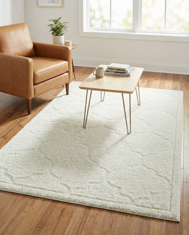 Trellis Haven Collection Area Rug -  Havencrest Rectangle Ivory  lifestyle 17