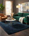 Eternal Plush Oasis Collection Area Rug -  Tranquility (Cobalt) Rectangle Cobalt  lifestyle 31