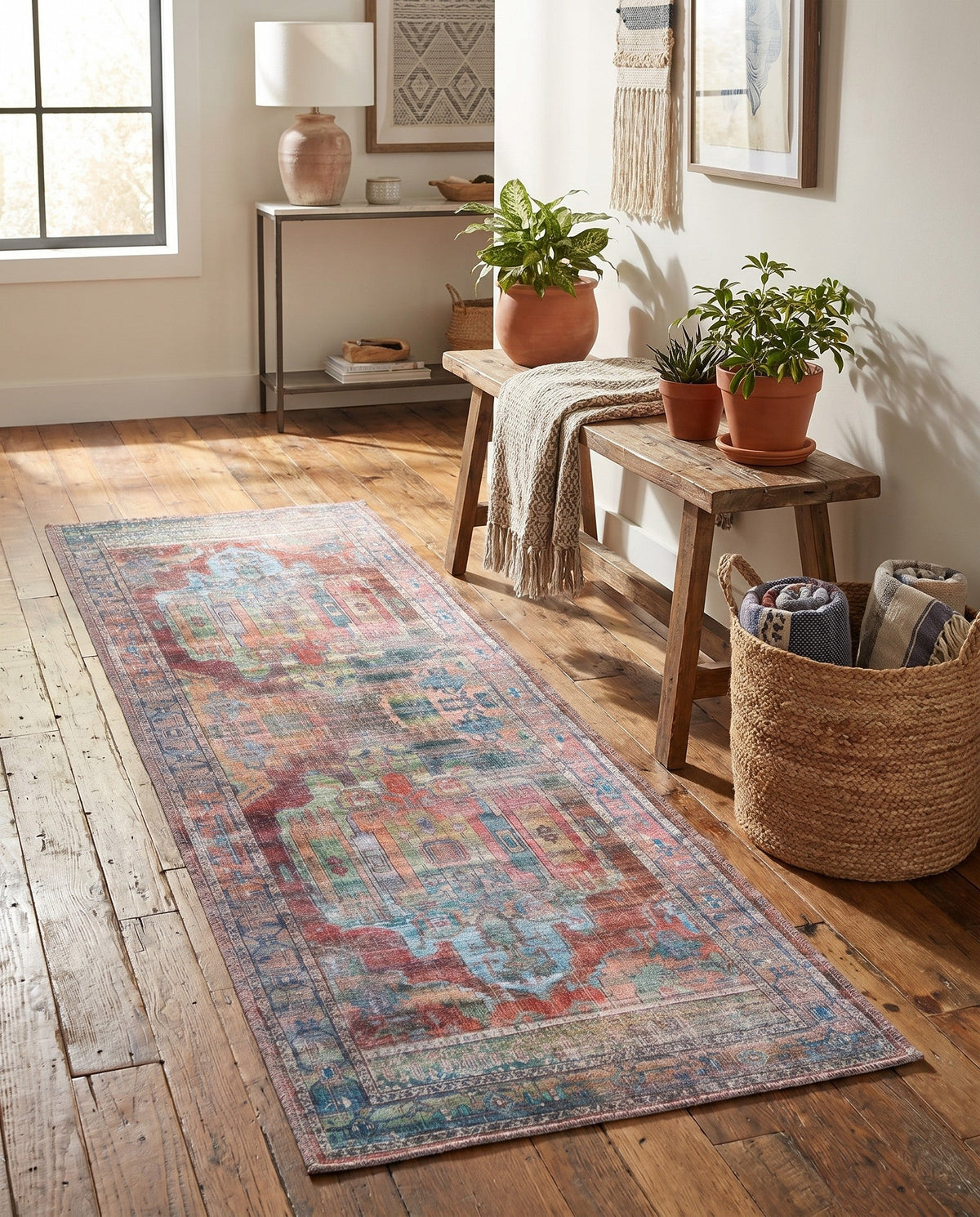 Zahara Oasis Collection Area Rug - Sahara Runner Multi  lifestyle 160
