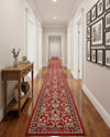 Isfahan Elegance Collection Area Rug - Naghsh-e Jahan (Red) Runner Red  lifestyle 68