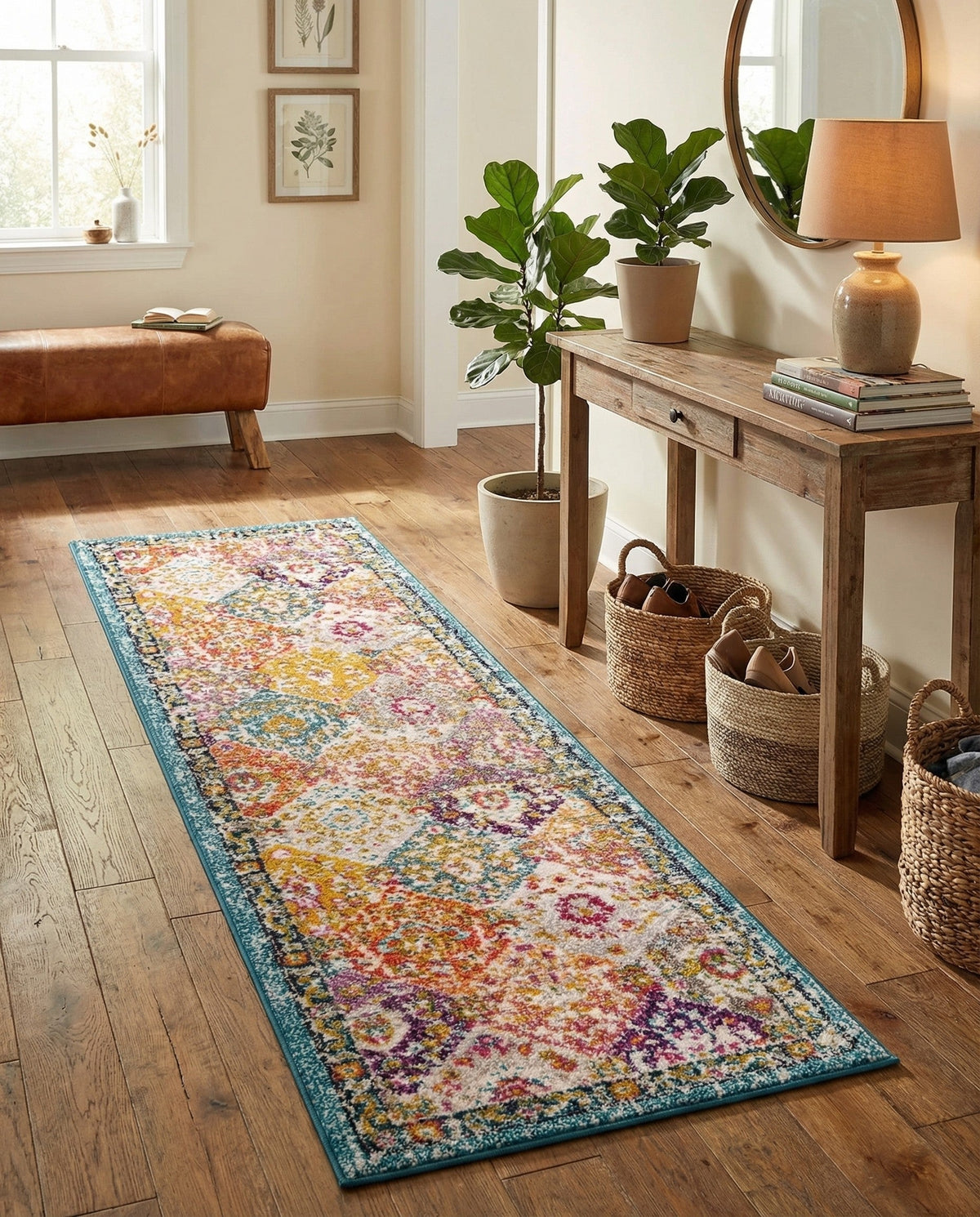 Brighton Terrace Collection Area Rug -  Rottingdean (Multi) Runner Multi  lifestyle 110