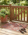 Seaside Blooms Collection Area Rug - Seychelles Rectangle Terracotta  lifestyle 61