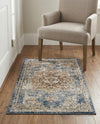 Coastal Manor Collection Area Rug -  Pelican Rectangle Slate Blue  lifestyle 45