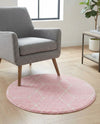 Trellis Mosaic Collection Area Rug - Arborville (Light Pink) Round Light Pink  lifestyle 39