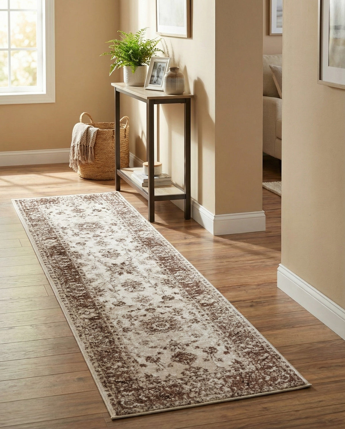 Andes Summit Collection Area Rug -  Aconcagua Runner Cream  lifestyle 110